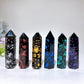 3.3"-4.0" Black Obsidian Point with Printing for Christmas Crystal Healing Bulk Wholesale