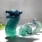 8.6" Three-pieces Dragon Crystal Carvings Crystal Healing Bulk Wholesale