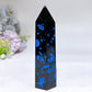 3.3"-4.0" Black Obsidian Point with Printing for Christmas Crystal Healing Bulk Wholesale