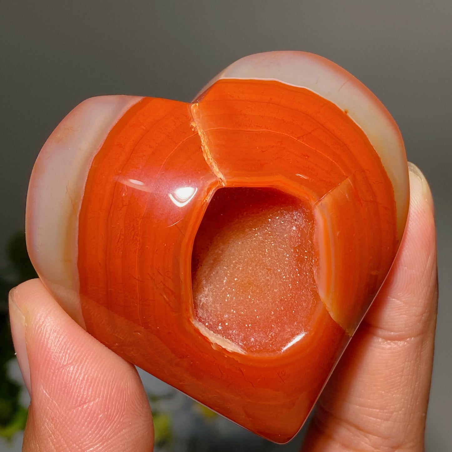 1.2"-3.0" Druzy Carnelian Heart Carvings Crystal Healing Bulk Wholesale