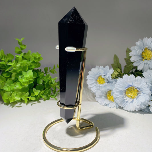 6.2" Black Obsidian DT Point with Stand Bulk Wholesale