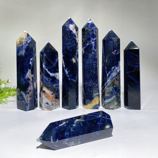 10-20cm Sodalite Point Tower Carving Crystal Healing Bulk Wholesale