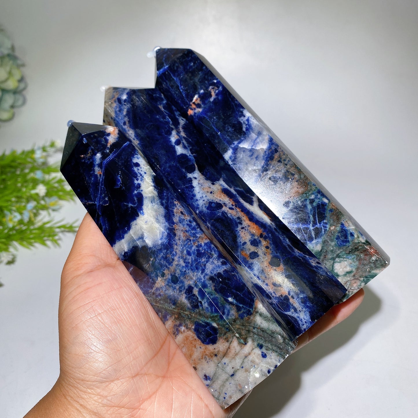 10-20cm Sodalite Point Tower Carving Crystal Healing Bulk Wholesale