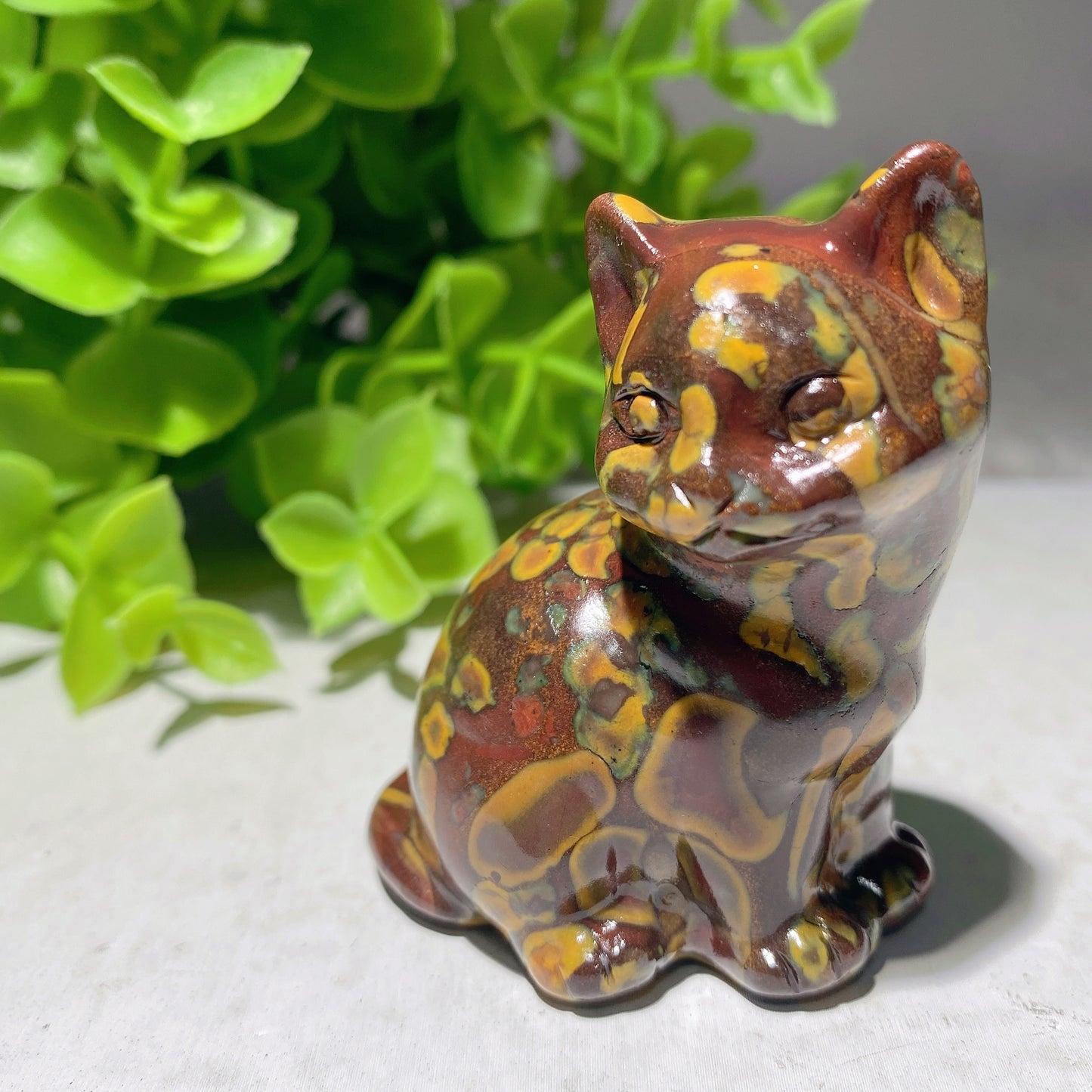 2.3" Mixed Crystal Cat Carvings Bulk Wholesale