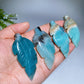 2.5"-2.7" Caribbean Calcite Feather Carving Crystal Healing Bulk Wholesale