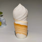 3.7"-6.2" Orange Calcite Ice Cream Cone Carvings Bulk Wholesale