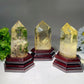 5.0"-8.0" Citrine Tower with Wooden Base Bulk Wholesale