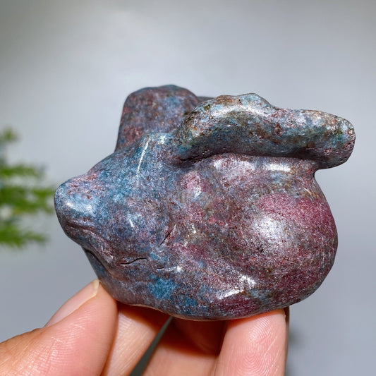 2.3" UV Reactive Ruby In Kyanite Cat with Wings Carving Crystal Healing Bulk Wholesale