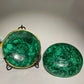 5.1" Natural Malachite Bowl with Golden Rim Bulk Wholesale