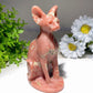 5.9" Mixed Crystal Cat Carvings Bulk Wholesale