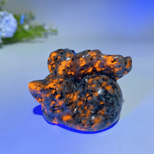 2.3" Crystal Cat with Wings Carving Crystal Healing Bulk Wholesale