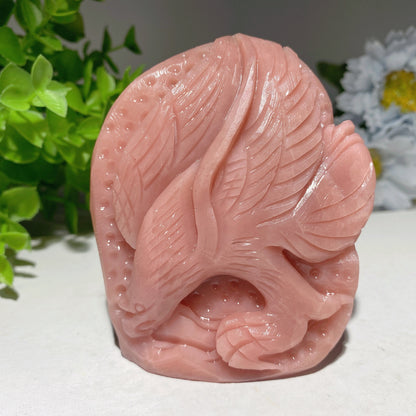 3.0"-4.1" Pink Opal Carvings Bulk Wholesale