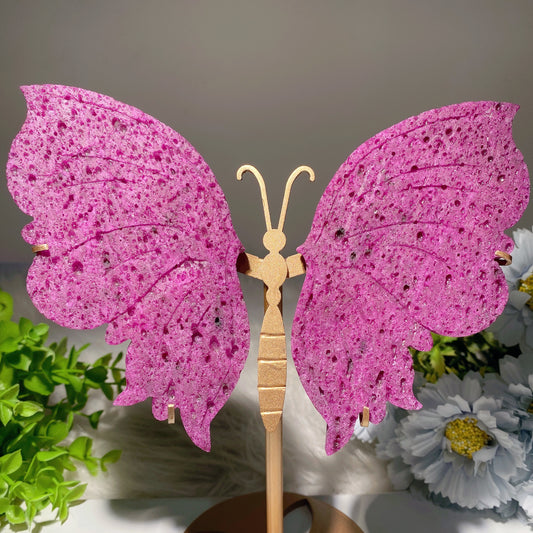 6.2" Crystal Wings with Stands Free Form Bulk WHolesale