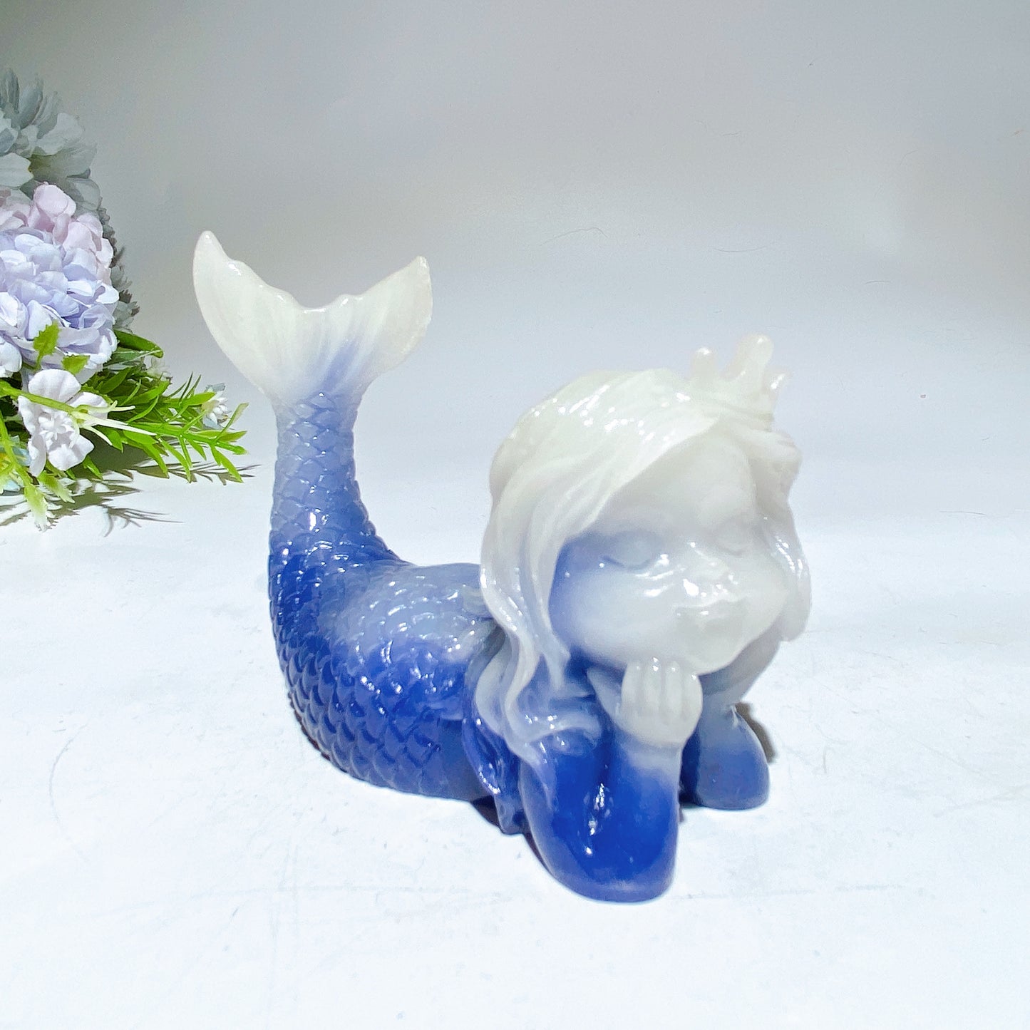 3.3" Luminous Mermaid Carving Crystal Carving Bulk Wholesale