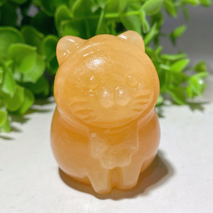 2.0" Mixed Crystal Cat Carvings Bulk Wholesale