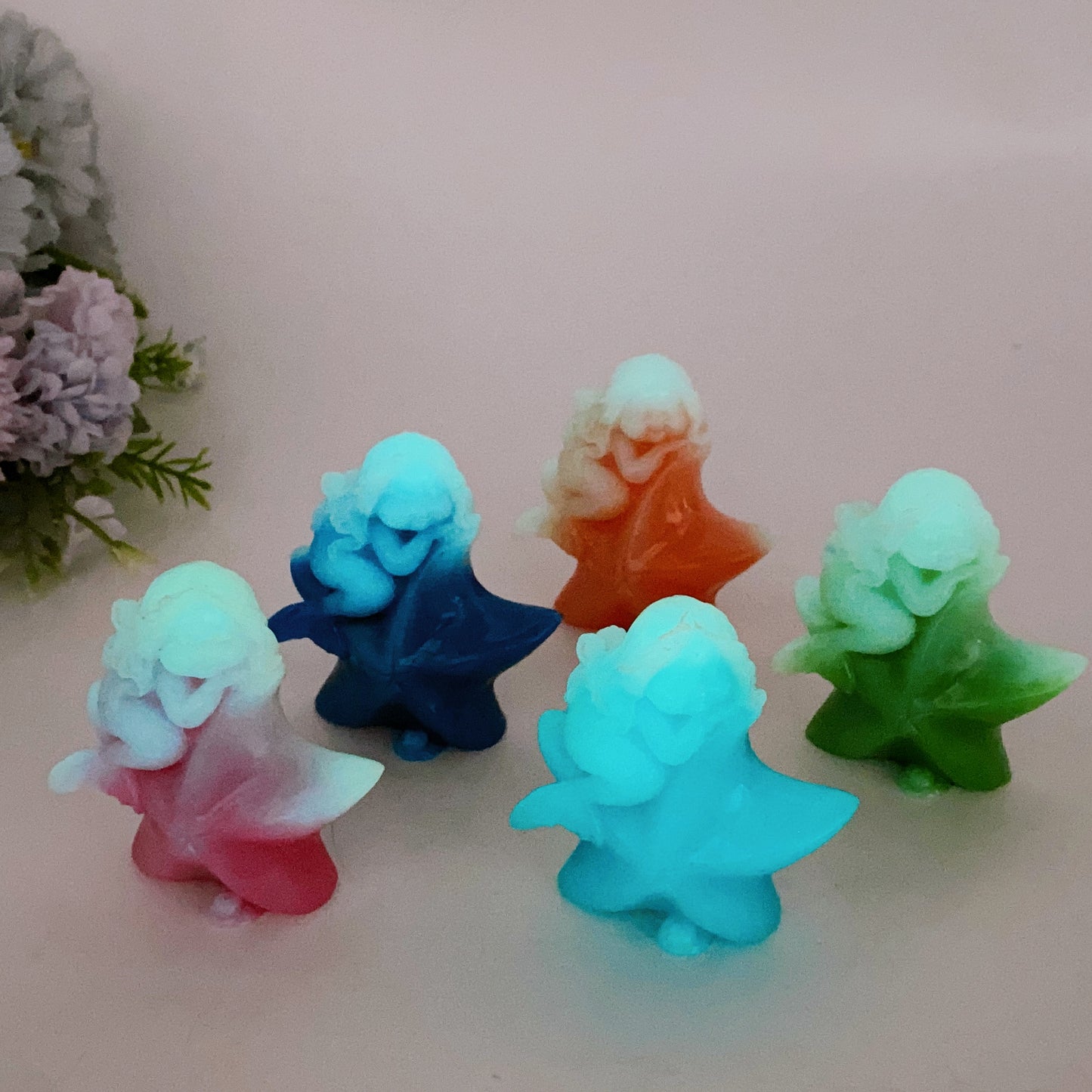 3.3" Luminous Mermaid Carving Crystal Carving Bulk Wholesale