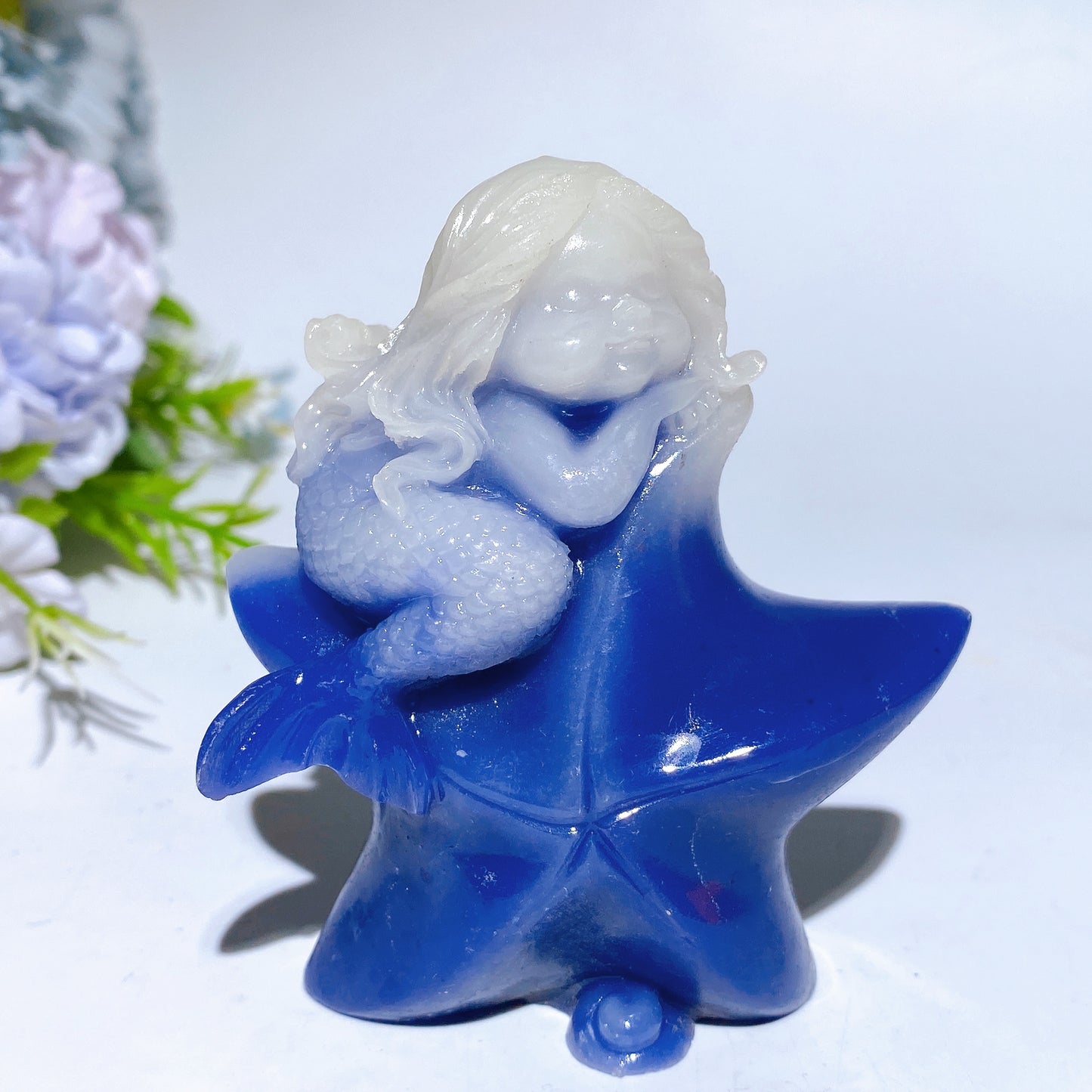 3.3" Luminous Mermaid Carving Crystal Carving Bulk Wholesale