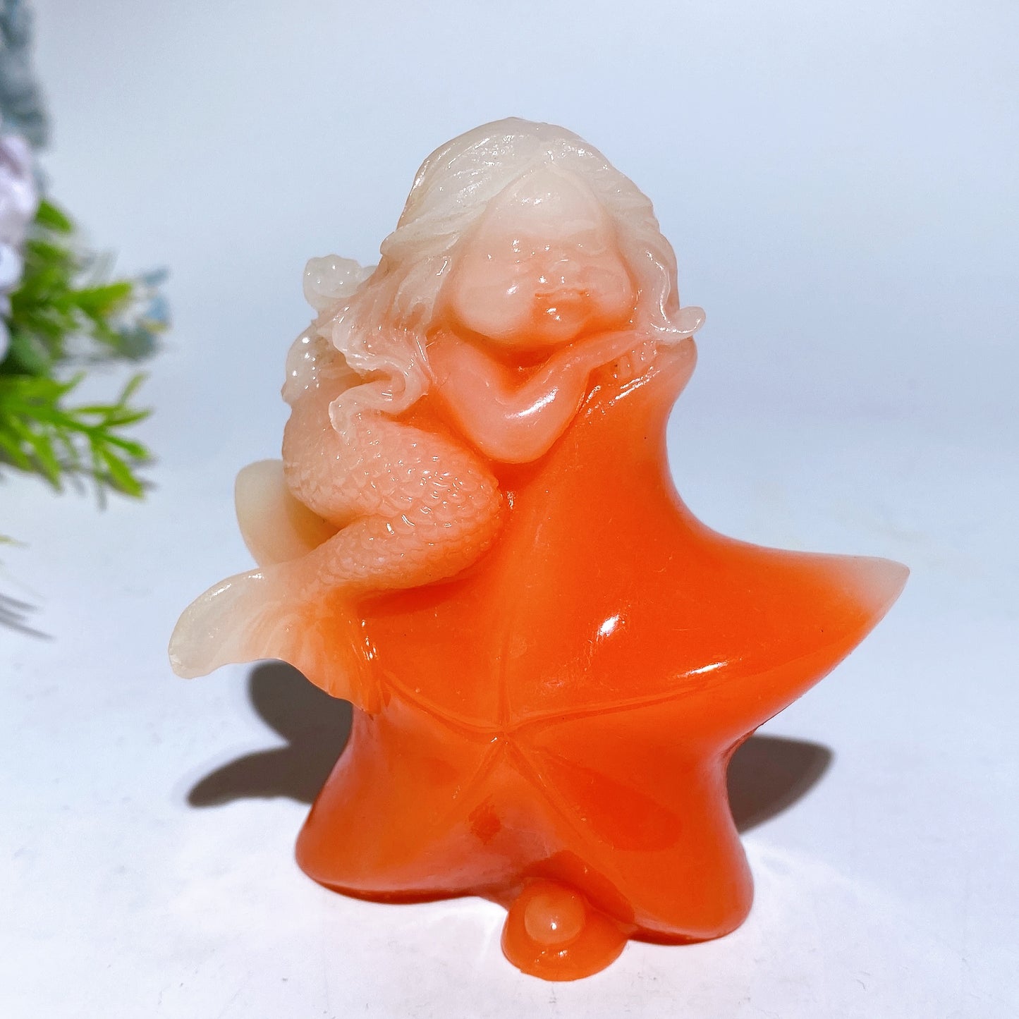 3.3" Luminous Mermaid Carving Crystal Carving Bulk Wholesale