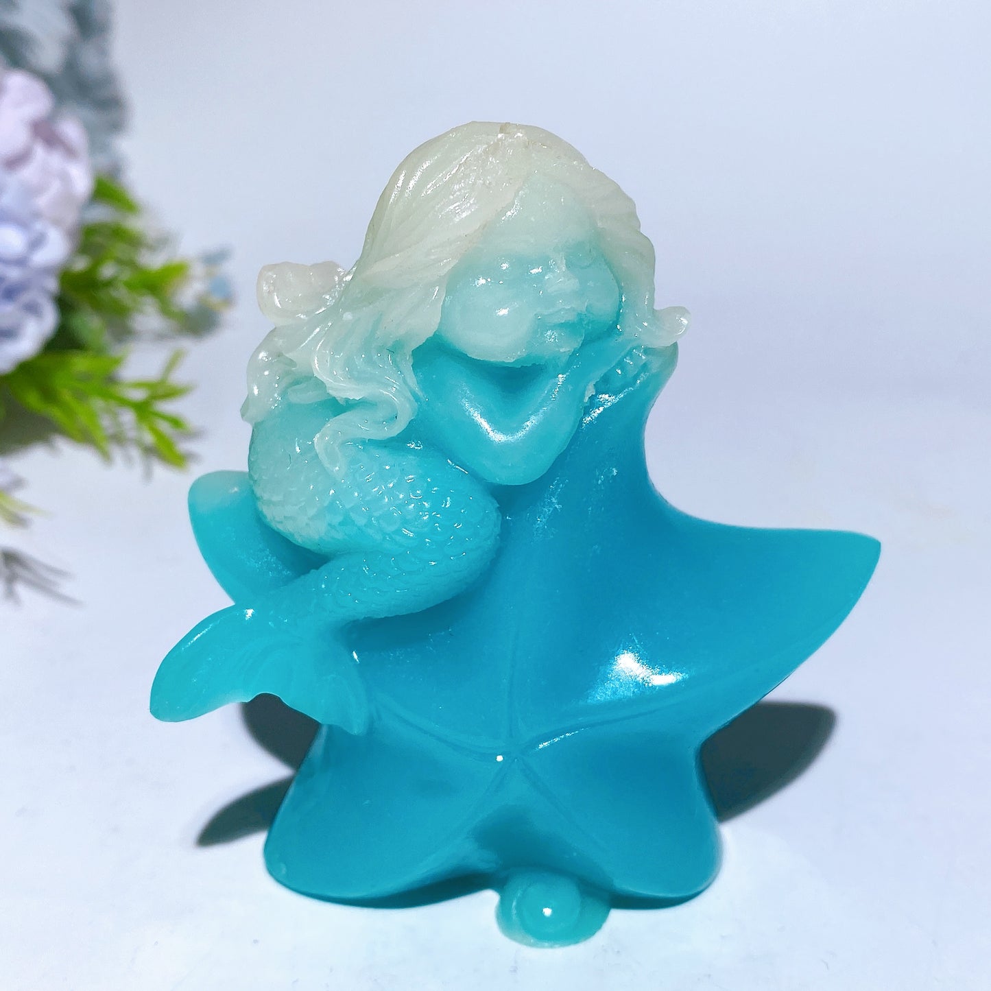 3.3" Luminous Mermaid Carving Crystal Carving Bulk Wholesale
