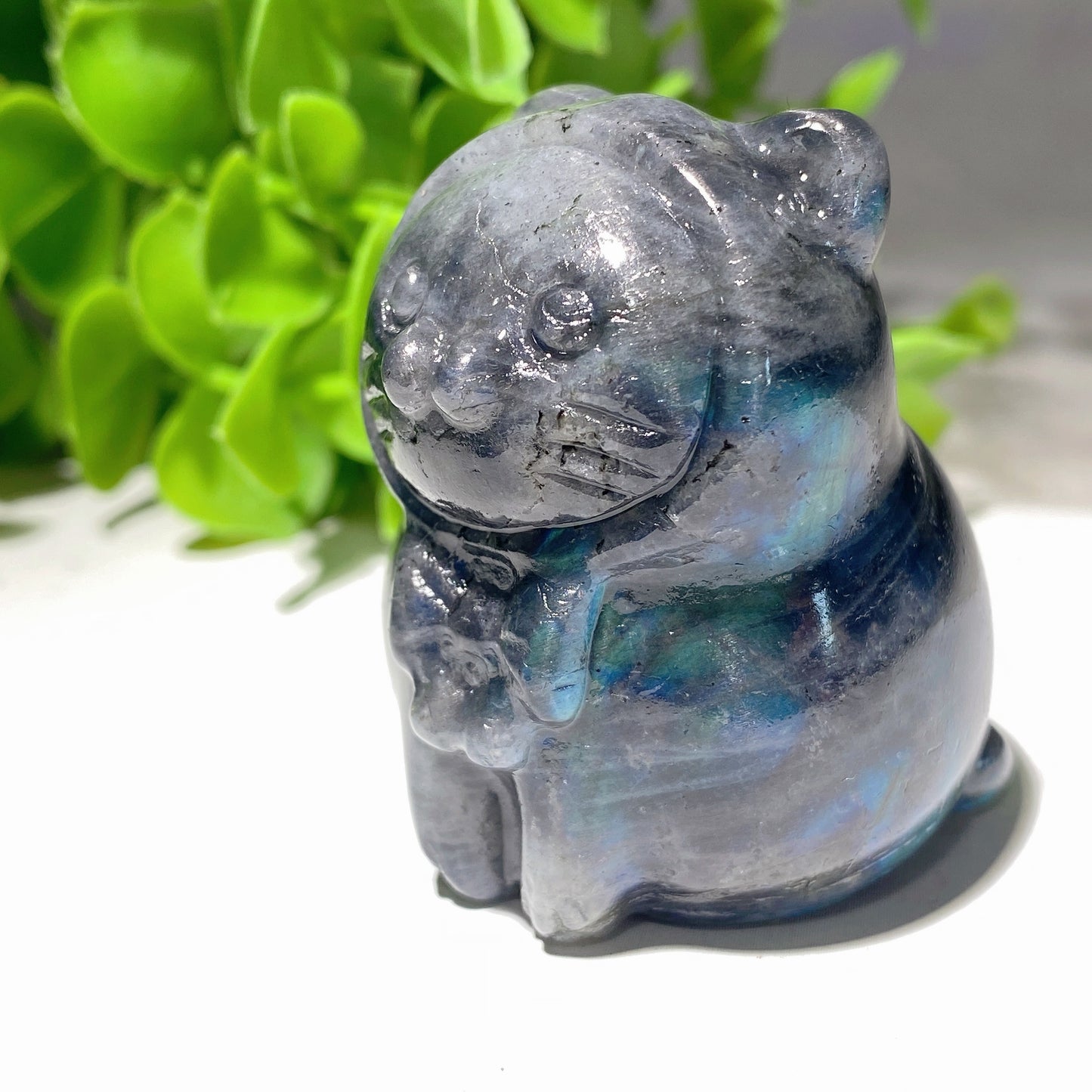 2.0" Mixed Crystal Cat Carvings Bulk Wholesale