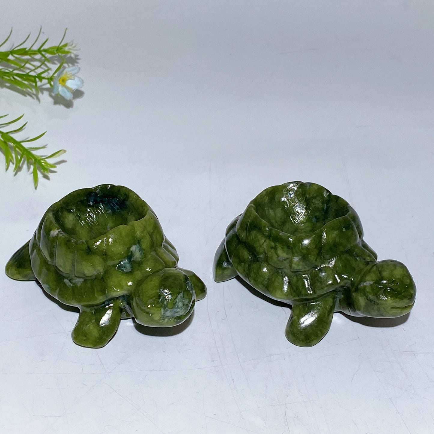 4.0" Serpentine Turtle Bowl Carving Crystal Healing Bulk Wholesale