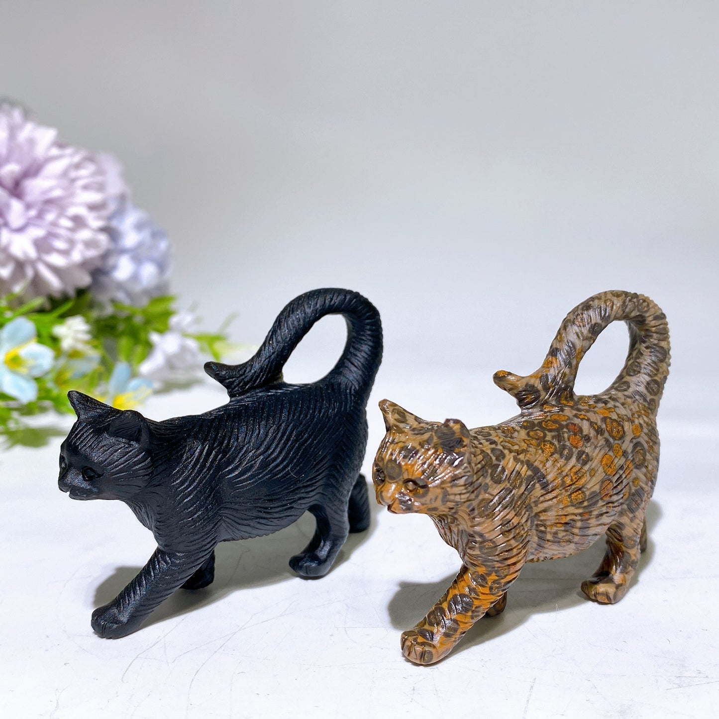 2.7" Crystal Cat Carving Crystal Healing Bulk Wholesale