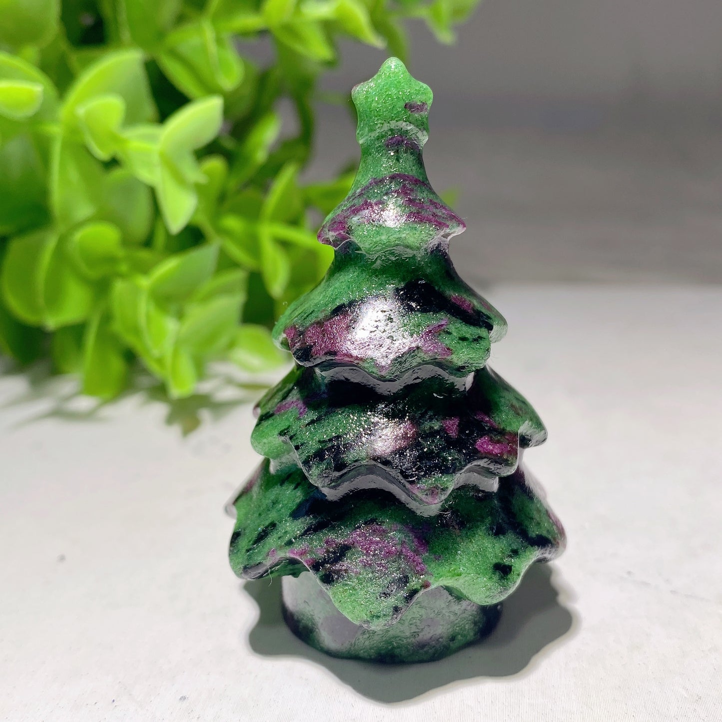 2.35" Mixed Crystal Christmas Tree Carvings Crystal Healing Bulk Wholesale