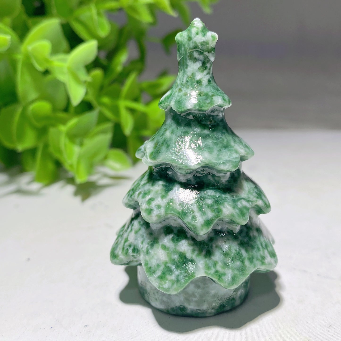 2.35" Mixed Crystal Christmas Tree Carvings Crystal Healing Bulk Wholesale