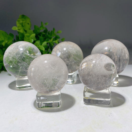 1.3"-2.5" Clear Quartz Sphere Bulk Wholesale
