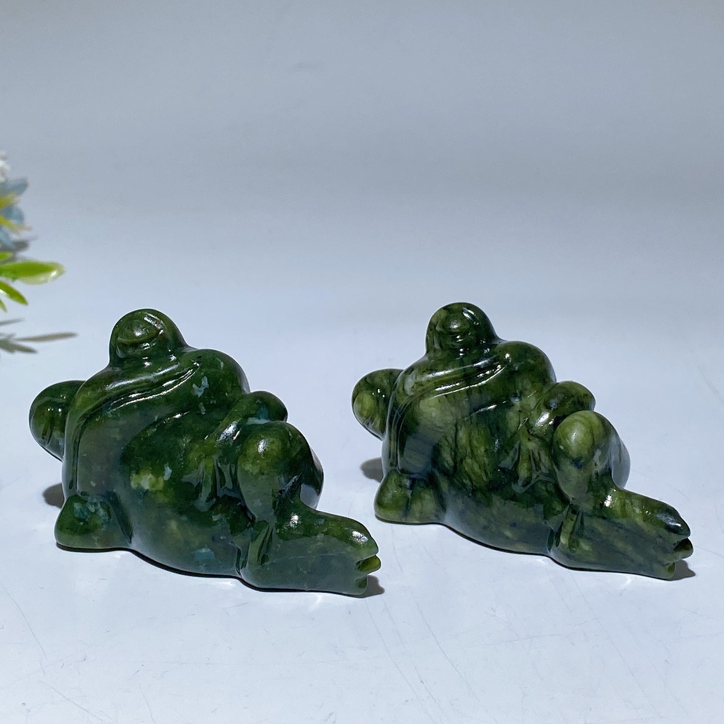 2.4" Serpentine Frog Carving Crystal Healing Bulk Wholesale