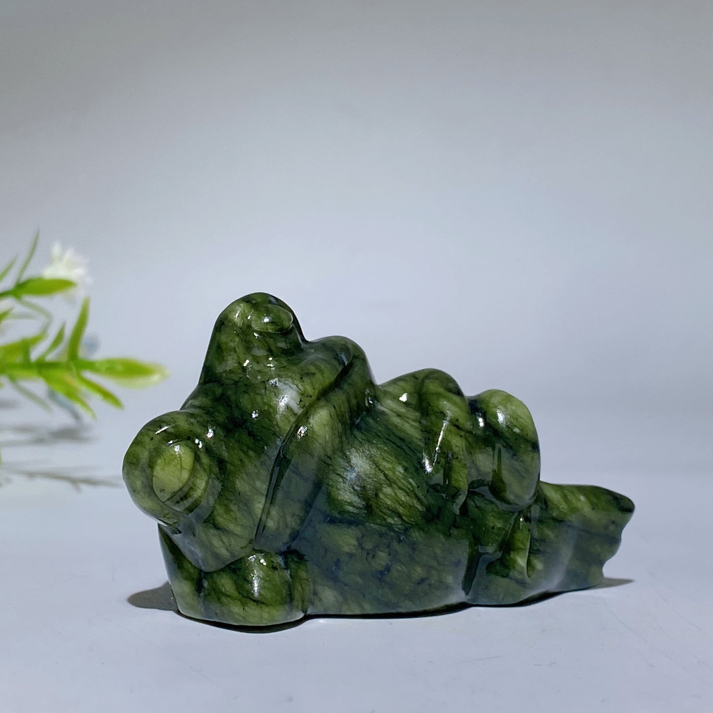 2.4" Serpentine Frog Carving Crystal Healing Bulk Wholesale