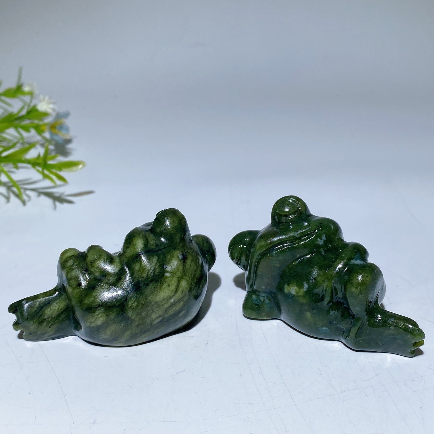 2.4" Serpentine Frog Carving Crystal Healing Bulk Wholesale
