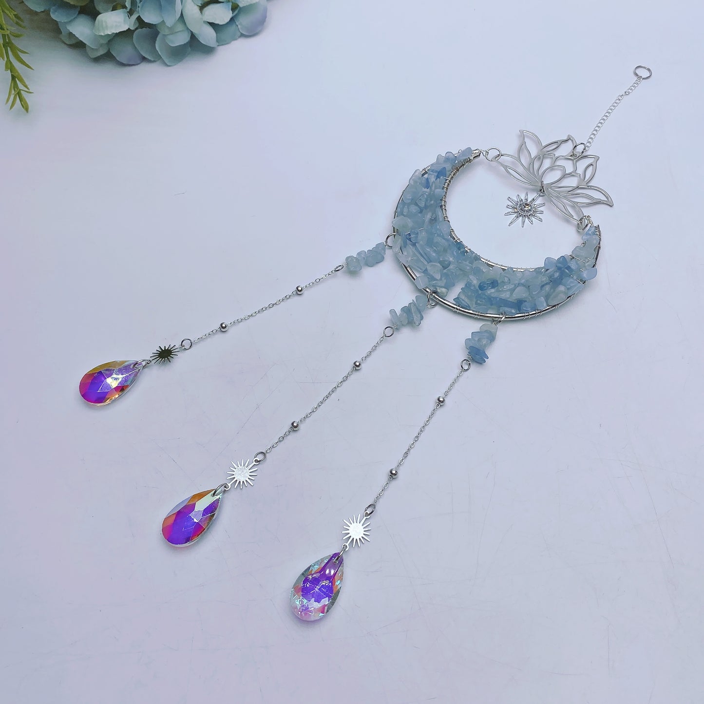 Crystal Chips Suncatcher Hanging Ornament Crystal Healing Bulk Wholesale