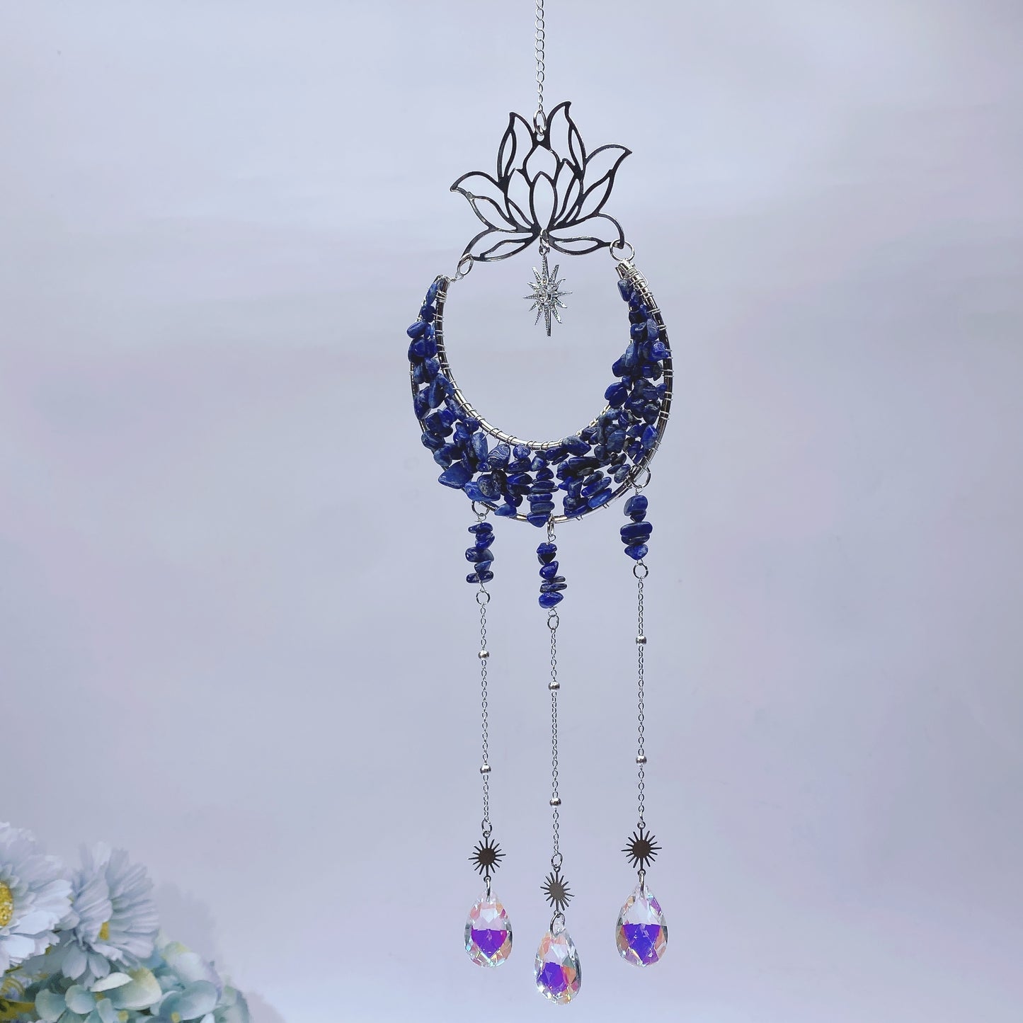Crystal Chips Suncatcher Hanging Ornament Crystal Healing Bulk Wholesale