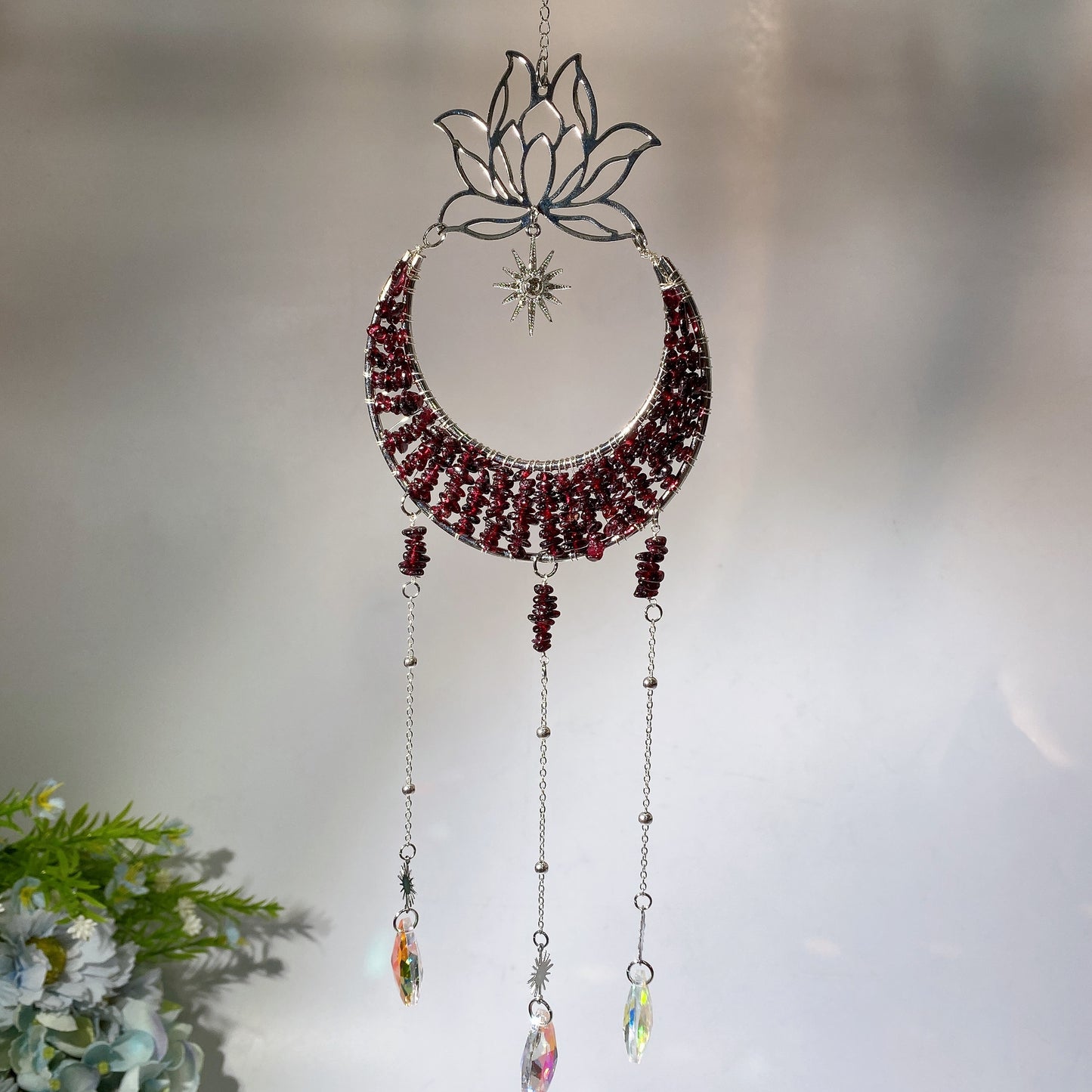 Crystal Chips Suncatcher Hanging Ornament Crystal Healing Bulk Wholesale