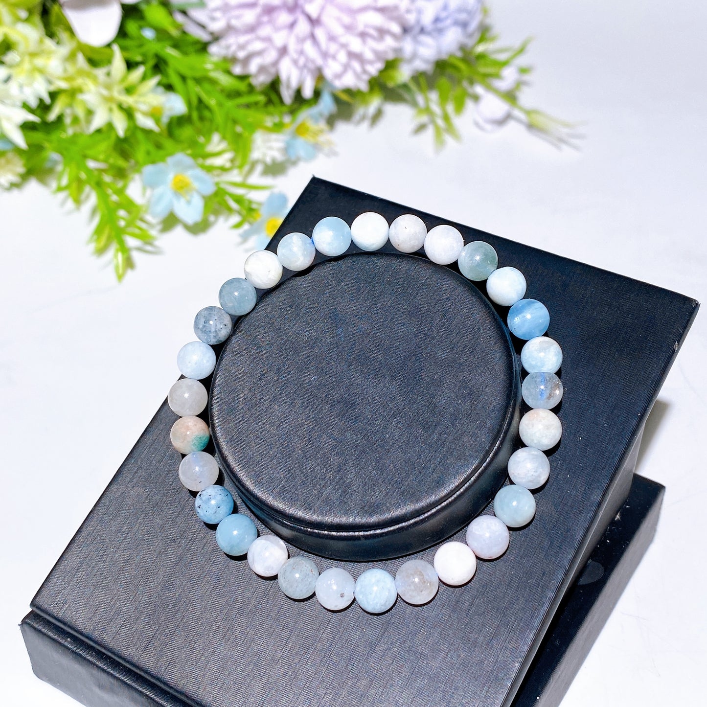 6mm Aquamarine Bracelet Crystal Healing Bulk Wholesale