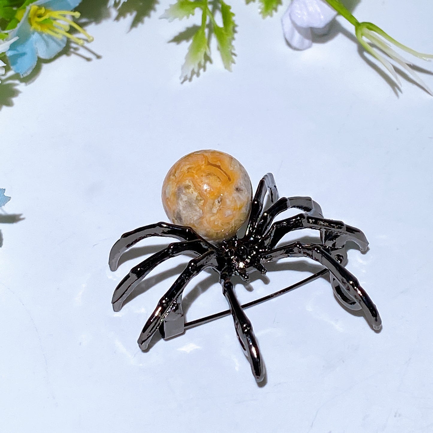Crystal Spider Brooch Crystal Healing Bulk Wholesale