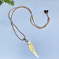 Crystal Wolf Tooth with Cord Necklace Crystal Healing Bulk Wholesale
