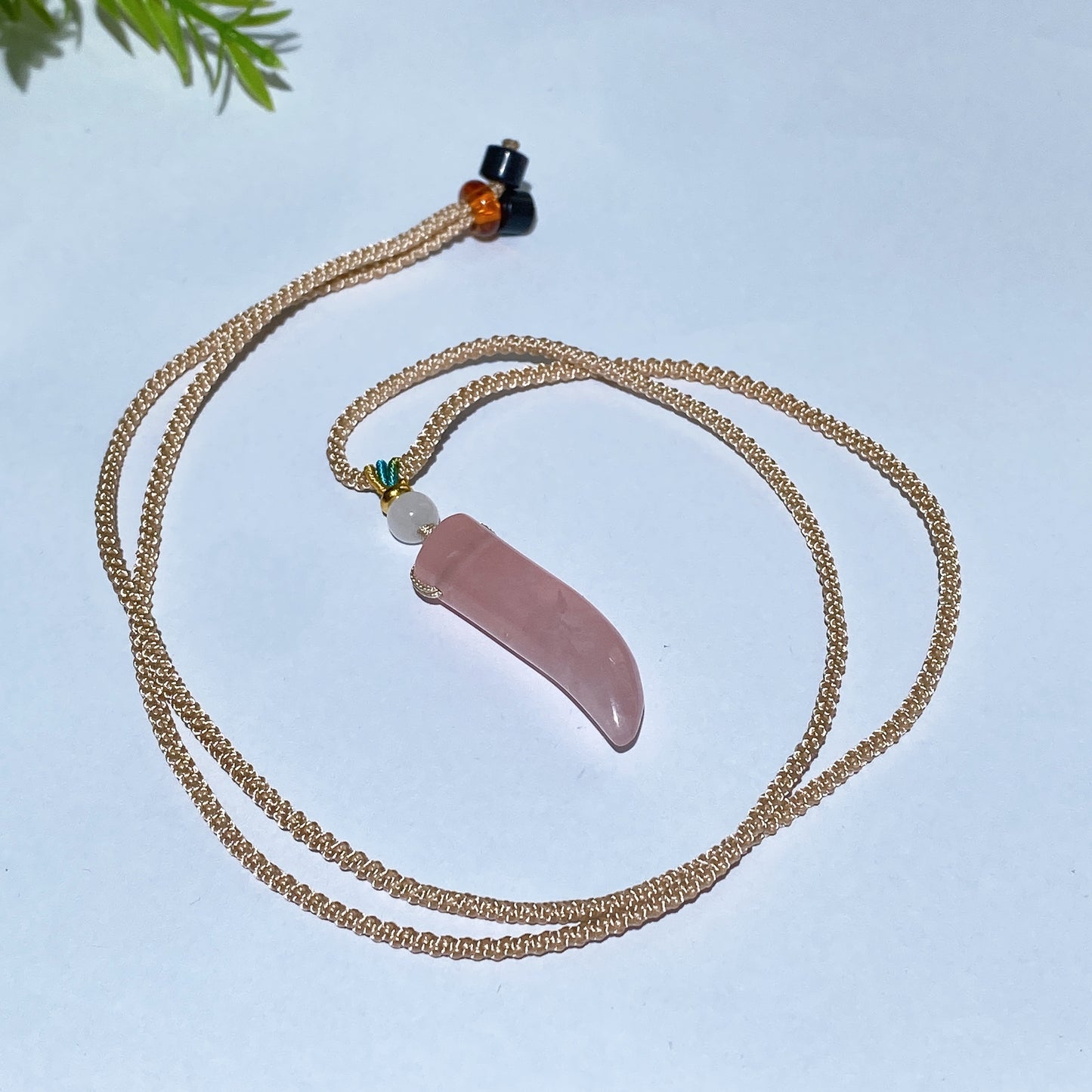 Crystal Wolf Tooth with Cord Necklace Crystal Healing Bulk Wholesale