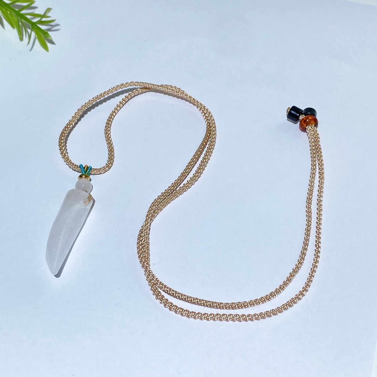 Crystal Wolf Tooth with Cord Necklace Crystal Healing Bulk Wholesale