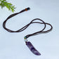 Crystal Wolf Tooth with Cord Necklace Crystal Healing Bulk Wholesale
