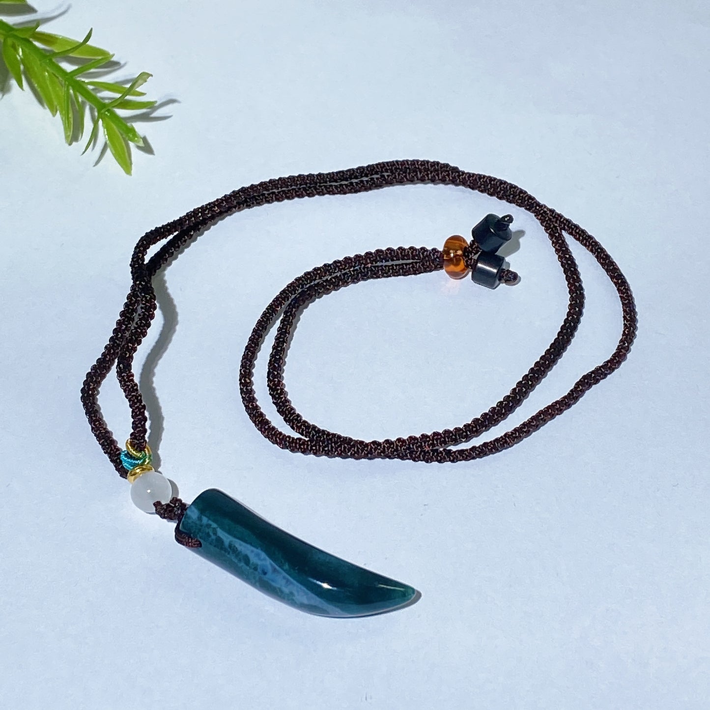 Crystal Wolf Tooth with Cord Necklace Crystal Healing Bulk Wholesale