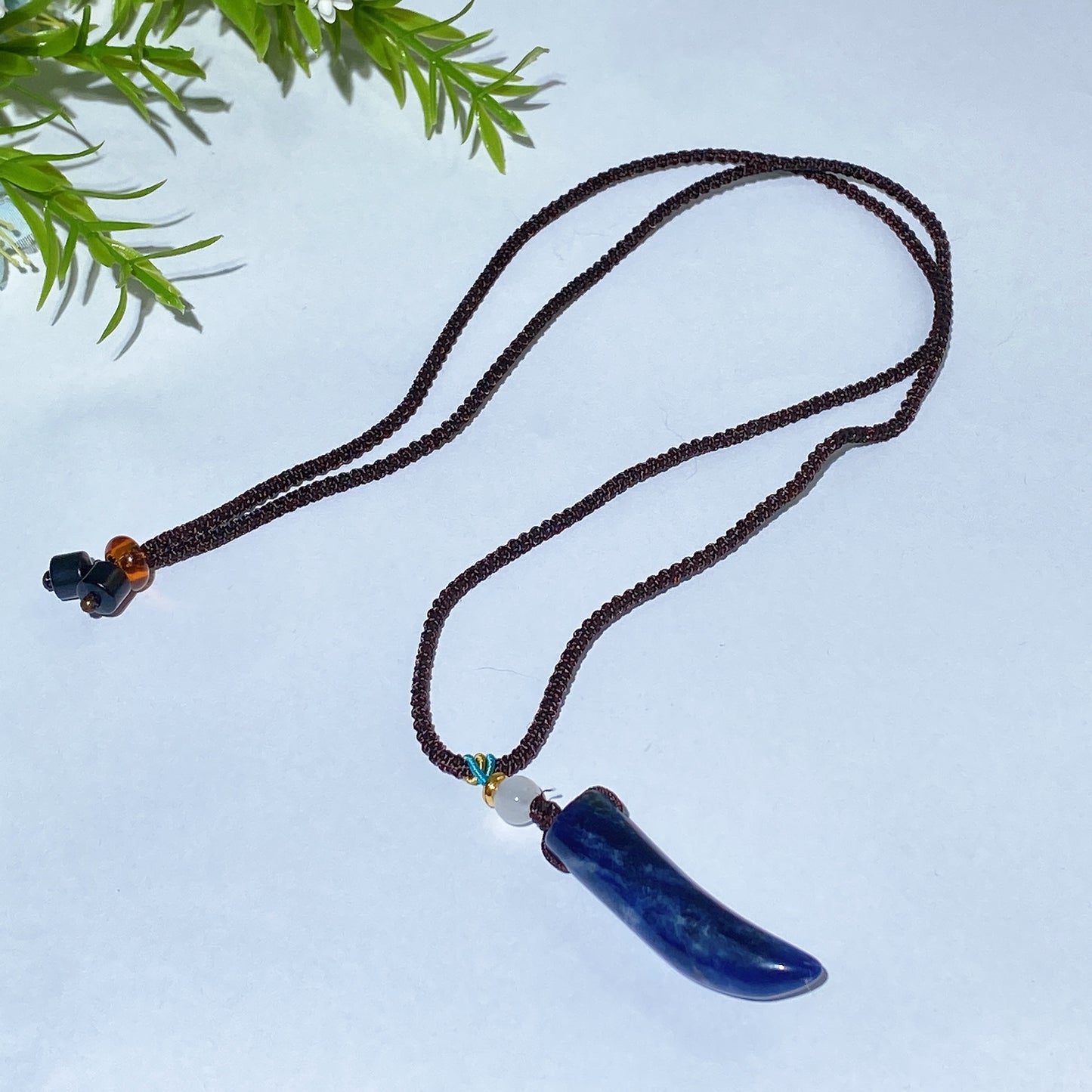 Crystal Wolf Tooth with Cord Necklace Crystal Healing Bulk Wholesale