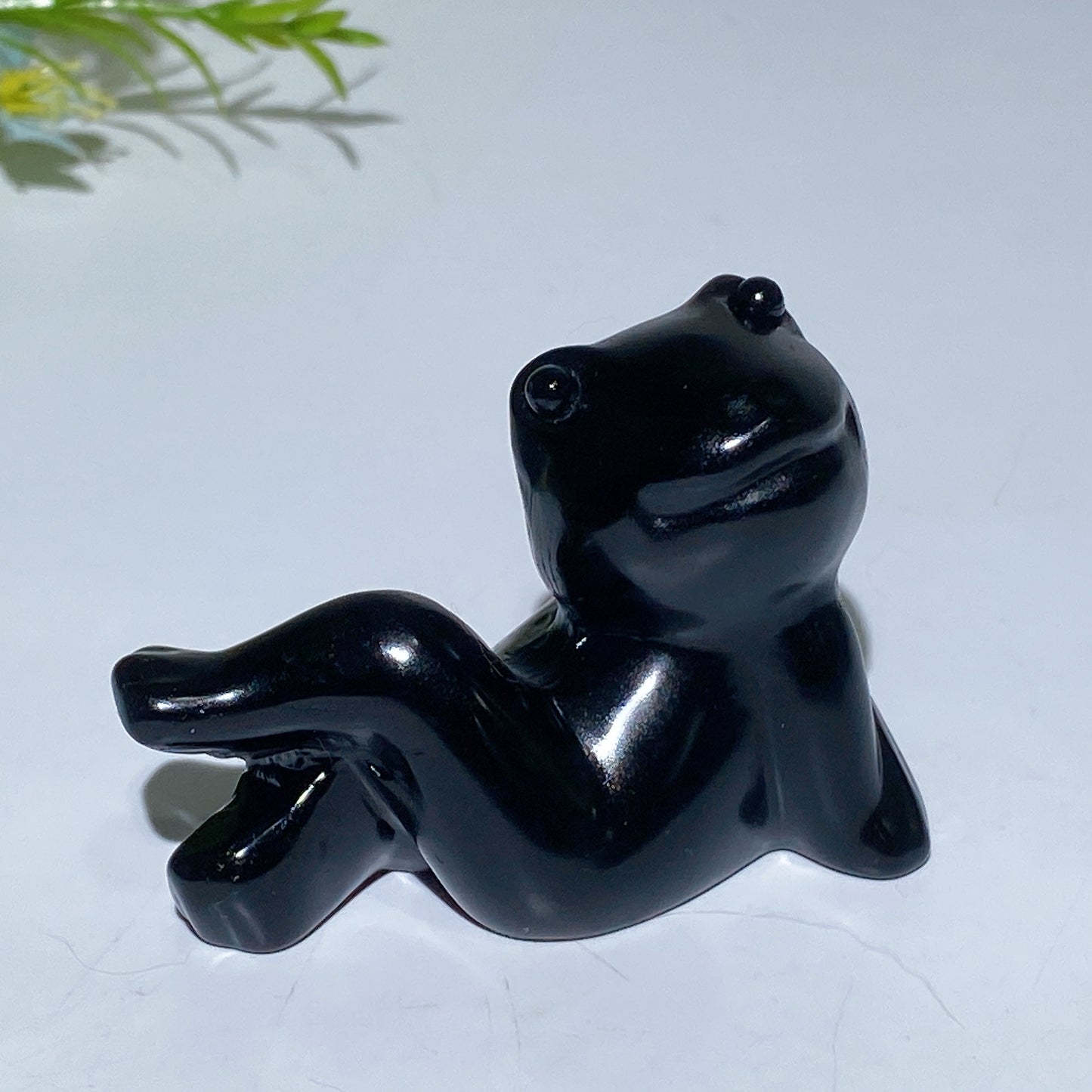 2.4" Crystal Cross Legs Frog Carving Crystal Healing Bulk Wholesale