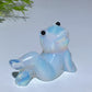 2.4" Crystal Cross Legs Frog Carving Crystal Healing Bulk Wholesale