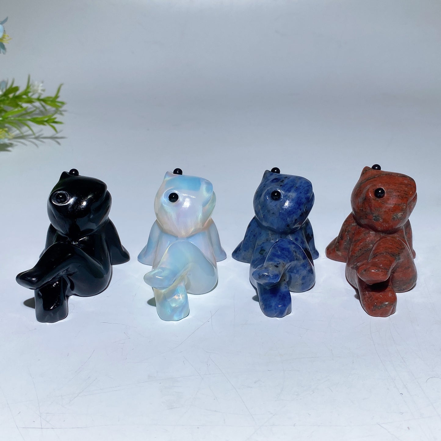 2.4" Crystal Cross Legs Frog Carving Crystal Healing Bulk Wholesale