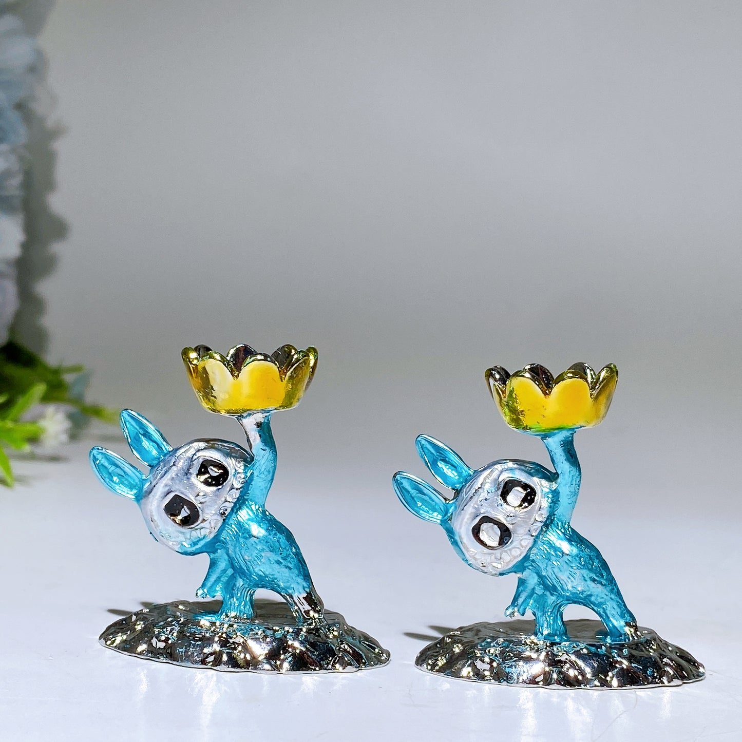 4cm Metal Labubu Stand Crystal Healing Bulk Wholesale