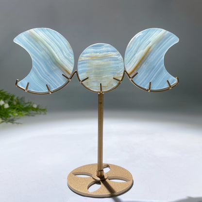 Crystal Sun & Moon Carvings with Stand Crystal Healing Bulk Wholesale