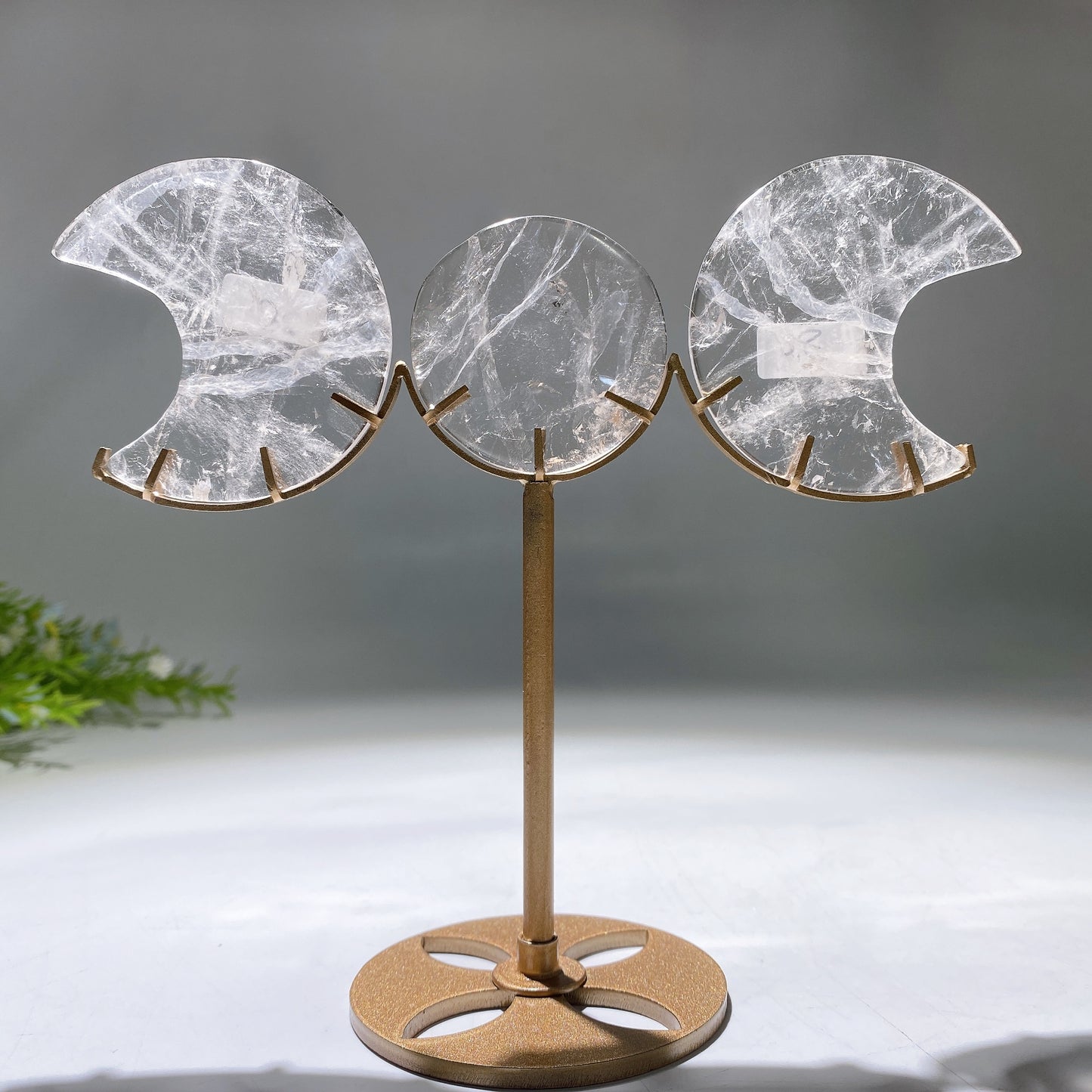 Crystal Sun & Moon Carvings with Stand Crystal Healing Bulk Wholesale