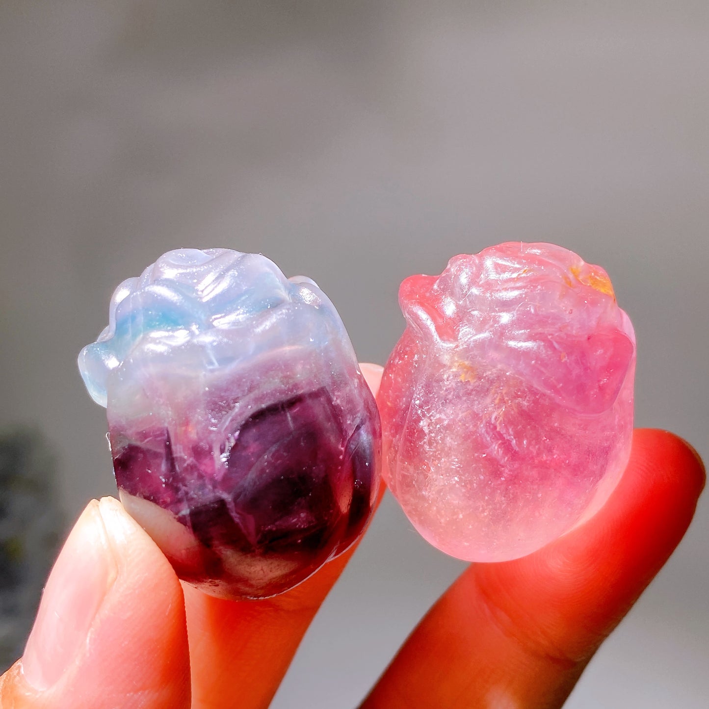 1.3" Crystal Rose Flower Carving Crystal Healing Bulk Wholesale